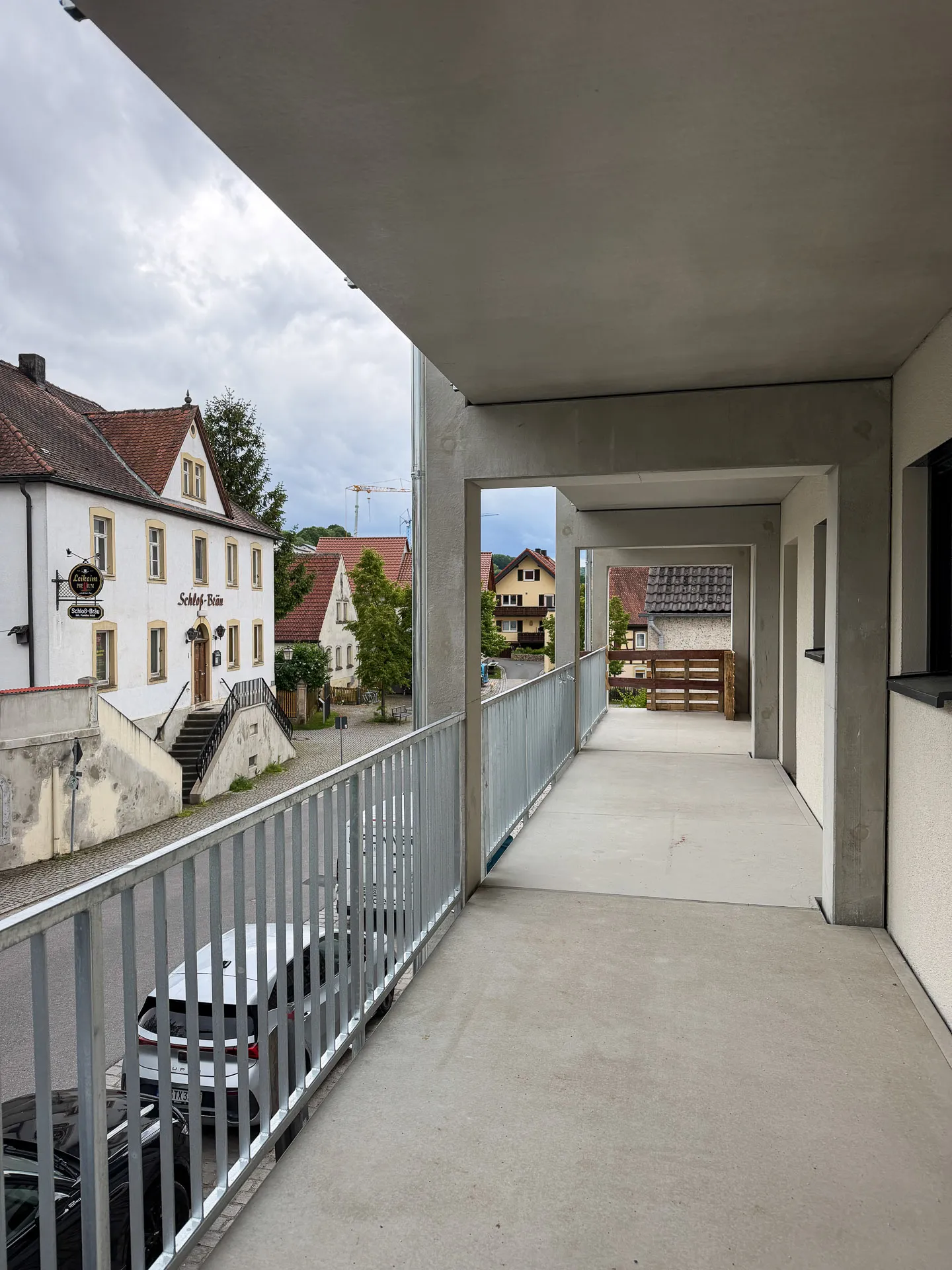 Balkonblick in den Ortskern